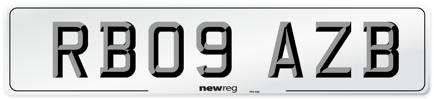 RB09 AZB Number Plate from New Reg